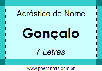 Acróstico de Gonçalo