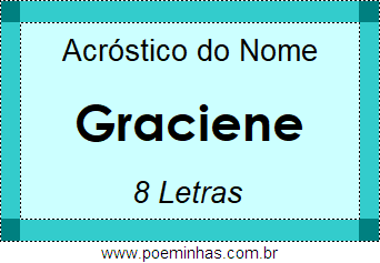 Acróstico de Graciene