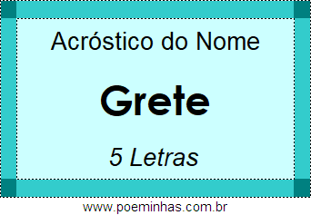 Acróstico de Grete