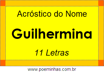 Acróstico de Guilhermina