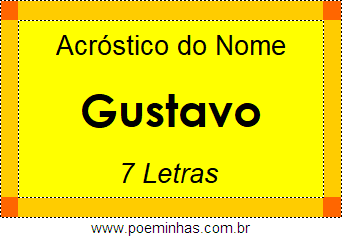 Acróstico de Gustavo