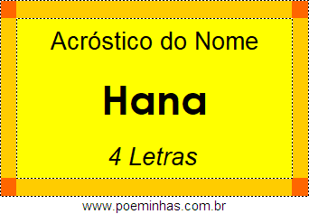 Acróstico de Hana