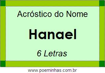 Acróstico de Hanael