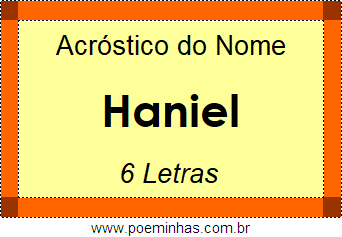 Acróstico de Haniel