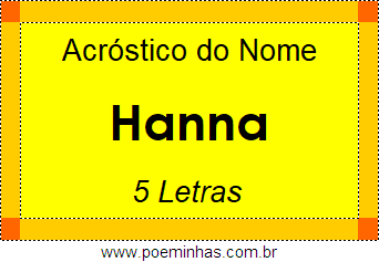 Acróstico de Hanna