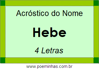 Acróstico de Hebe