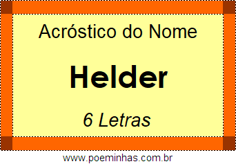 Acróstico de Helder