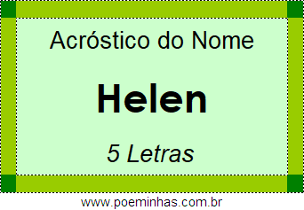 Acróstico de Helen