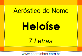 Acróstico de Heloíse