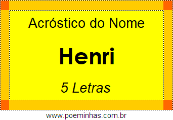 Acróstico de Henri