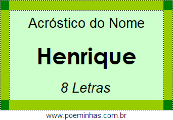 Acróstico de Henrique