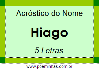 Acróstico de Hiago