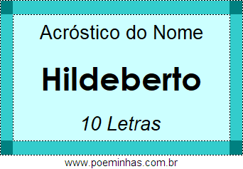 Acróstico de Hildeberto