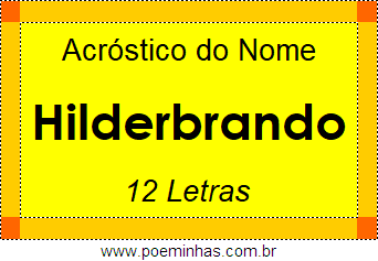 Acróstico de Hilderbrando