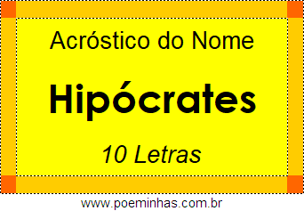 Acróstico de Hipócrates