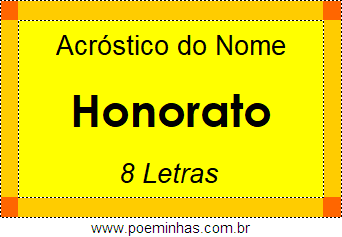 Acróstico de Honorato