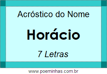 Acróstico de Horácio