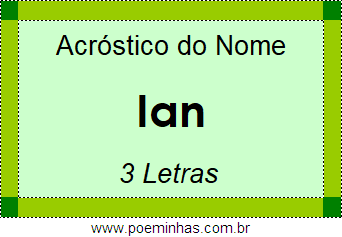 Acróstico de Ian