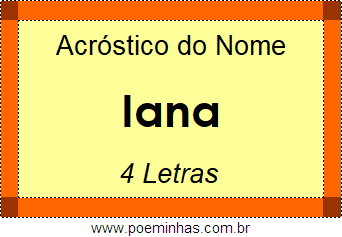 Acróstico de Iana