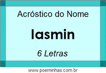 Acróstico de Iasmin