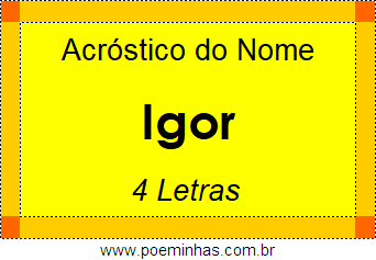 Acróstico de Igor