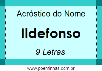 Acróstico de Ildefonso