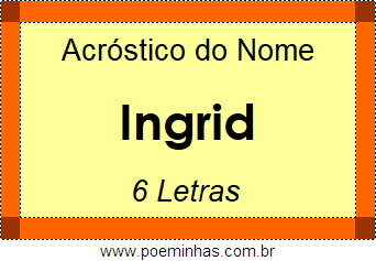 Acróstico de Ingrid