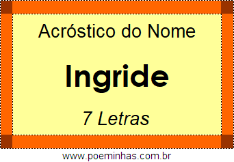 Acróstico de Ingride