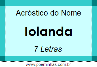 Acróstico de Iolanda