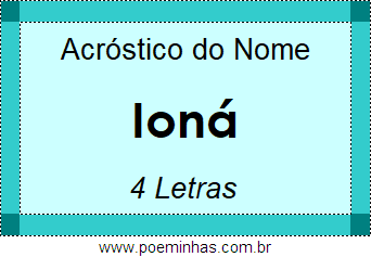 Acróstico de Ioná