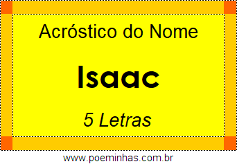 Acróstico de Isaac