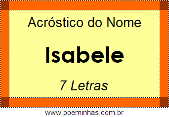 Acróstico de Isabele