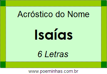 Acróstico de Isaías