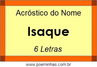 Acróstico de Isaque