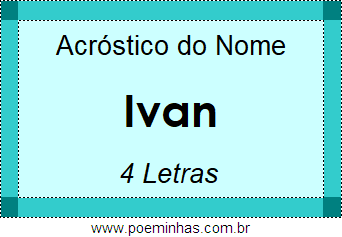 Acróstico de Ivan