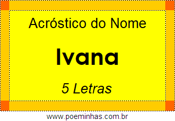 Acróstico de Ivana