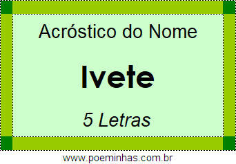 Acróstico de Ivete