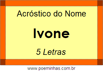 Acróstico de Ivone