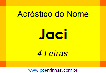 Acróstico de Jaci