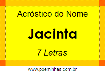 Acróstico de Jacinta