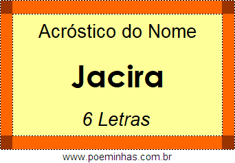 Acróstico de Jacira