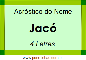 Acróstico de Jacó