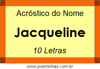 Acróstico de Jacqueline