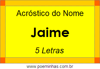 Acróstico de Jaime