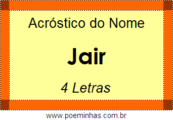 Acróstico de Jair