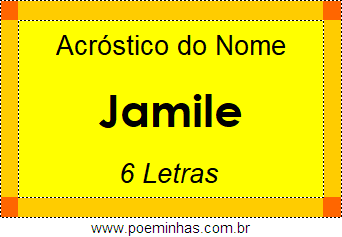 Acróstico de Jamile