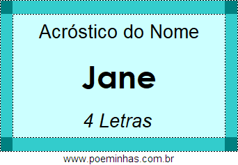 Acróstico de Jane