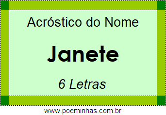 Acróstico de Janete