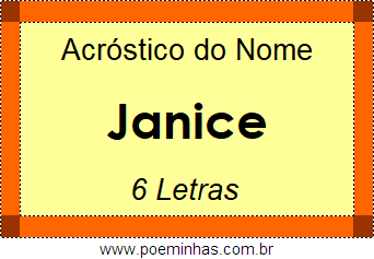 Acróstico de Janice