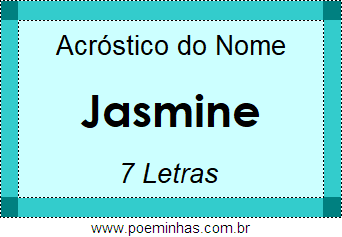 Acróstico de Jasmine